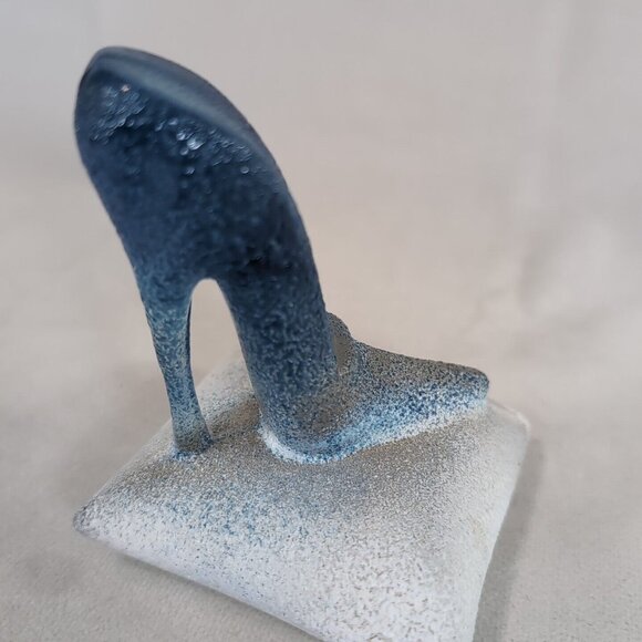 Signed Kosta Boda Blue Catwalk High Heel Shoe Glass Kjell Engman 7090627 Figure - Picture 7 of 10